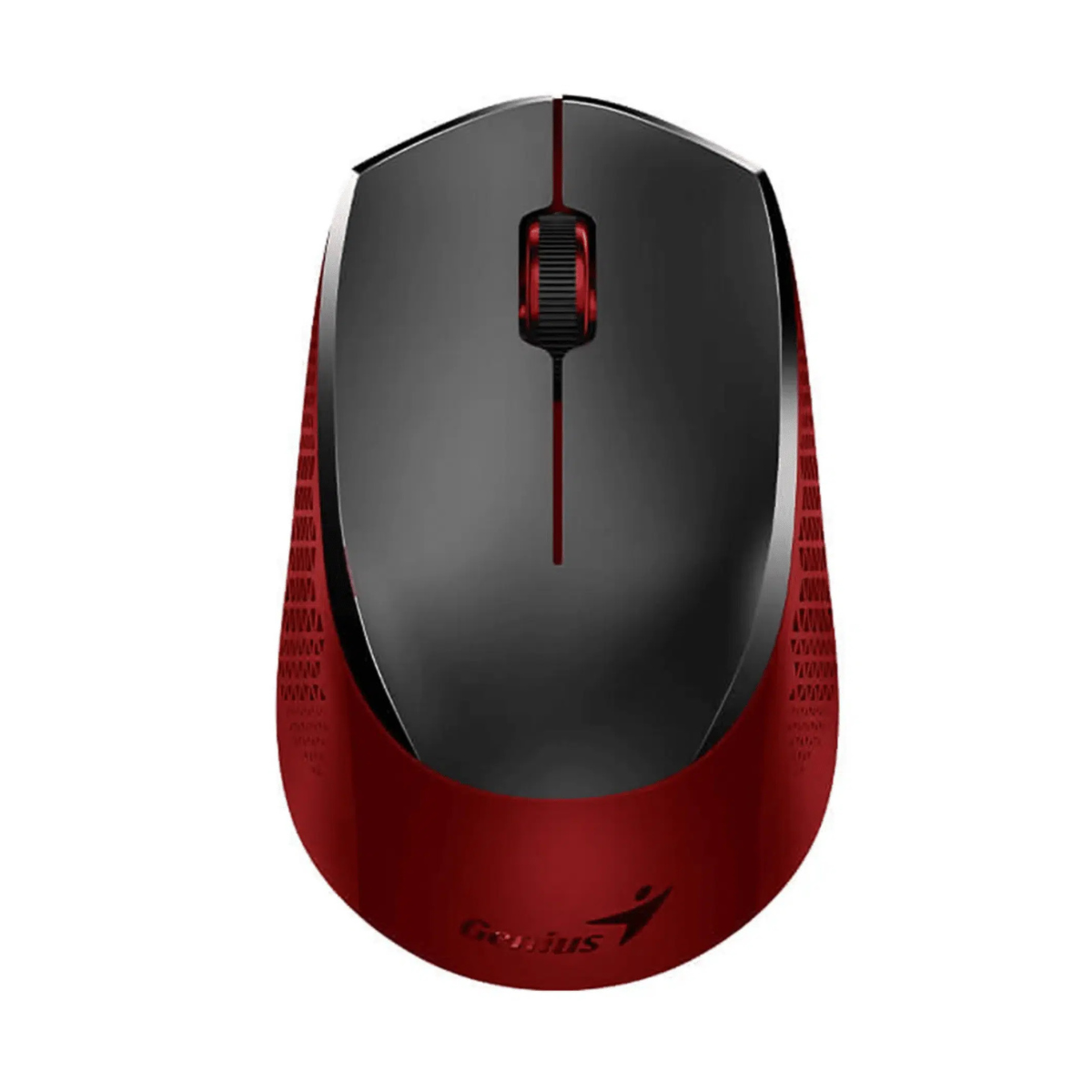 Mouse inalámbrico Genius NX-8000S rojo con conectividad Bluetooth y 2.4GHz vista frontal