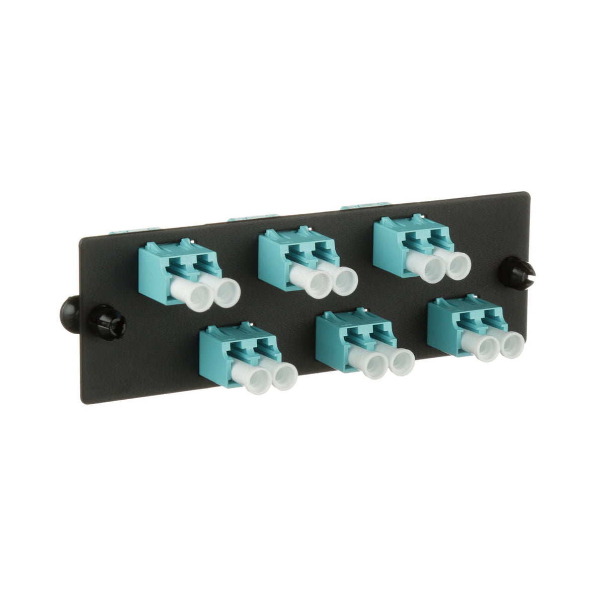 Panduit Panel Adaptador de Fibra Óptica FAP6WAQDLCZ - vista lateral izquierda en ángulo