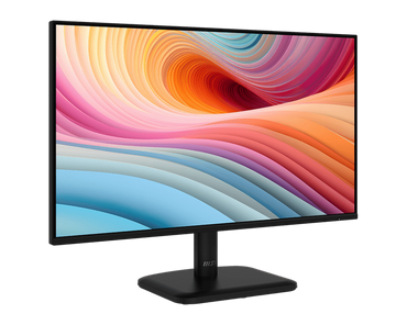 Monitor MSI MP251L E2 vista lateral mostrando diseño delgado y soporte ajustable