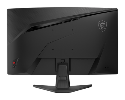 Base y soporte ajustable del monitor gaming MSI MAG 274CF X24 vista de perfil