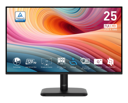 Monitor Gaming MSI PRO MP251L E2 24.5 pulgadas vista frontal Full HD 120Hz