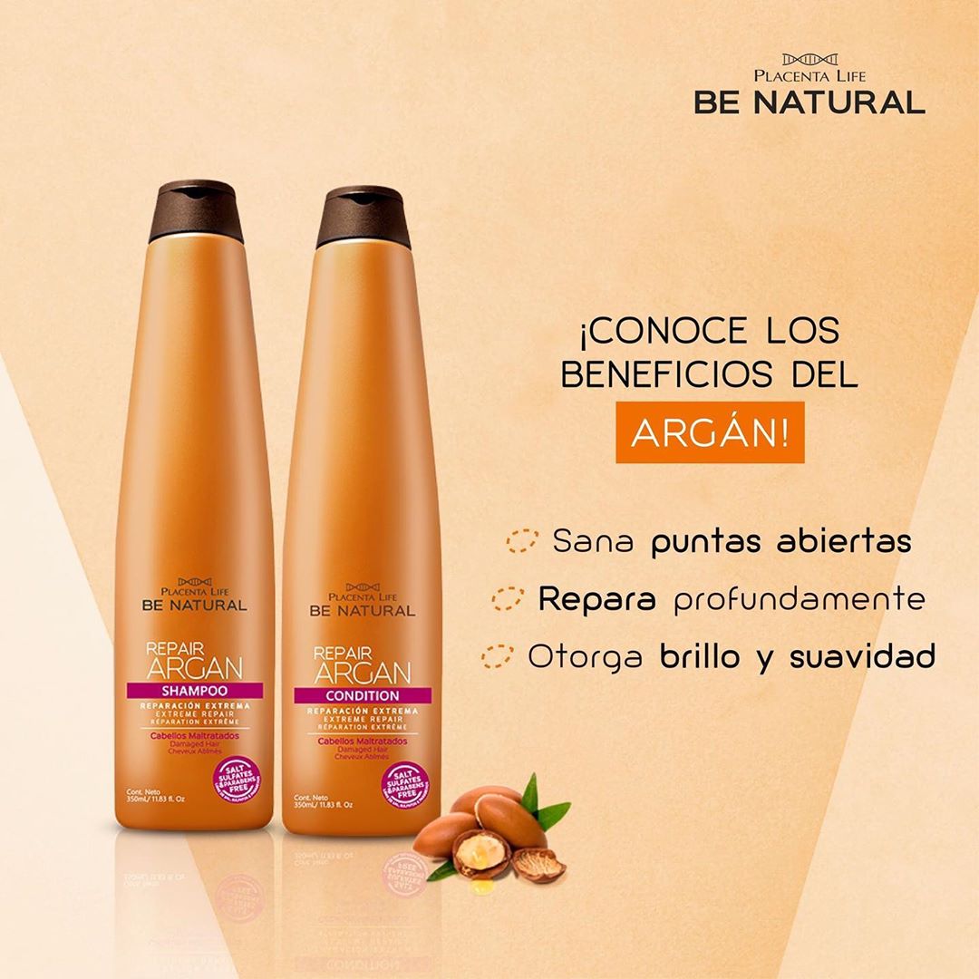 Placentalife Shampoo reparador 350 ml Argán