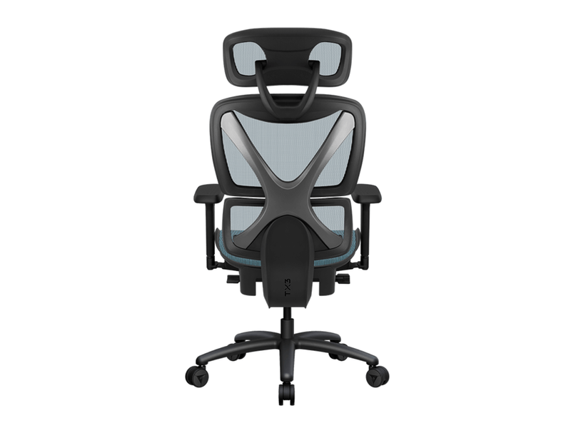 ThunderX3 XTC Chroma TEGC-3073101.B1 Silla de Oficina Ergonómica Azul/Negro con Malla Transpirable y Cuero PU