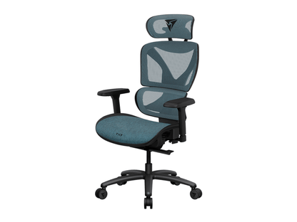 ThunderX3 XTC Chroma TEGC-3073101.B1 Silla de Oficina Ergonómica Azul/Negro con Malla Transpirable y Cuero PU