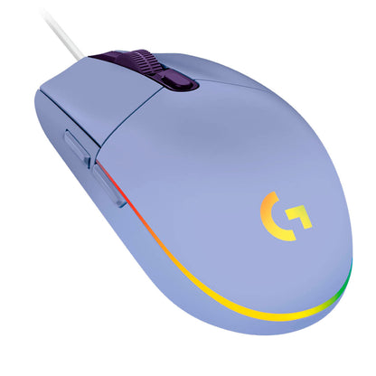 Mouse Gaming Logitech G203 vista superior con botones y sensor 8000 DPI