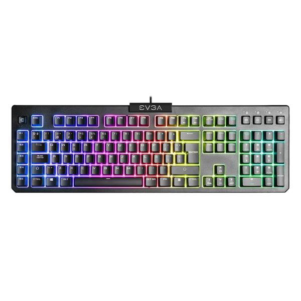 TECLADO GAMING RGB EVGA Z12 MEMBRANA  ALÁMBRICO USB ESPAÑOL 834-W0-12SP-K2 NEGRO