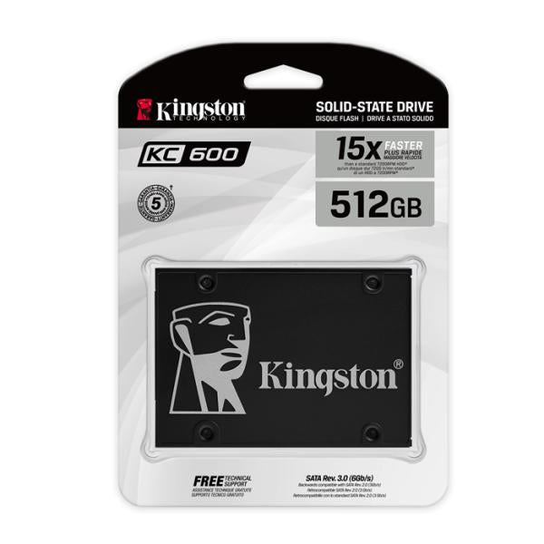 SSD Interno Kingston KC600 | 512GB | 2.5” | SATA III | 3D TLC NAND | SKC600/512G