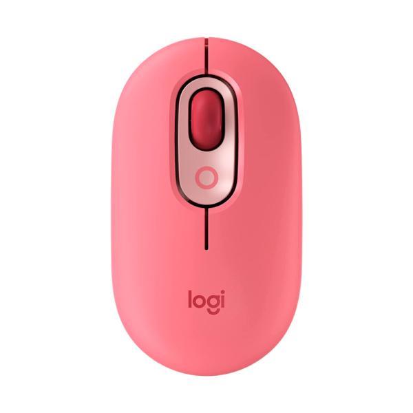 Mouse Logitech POP en ángulo mostrando conectividad Bluetooth 5.1