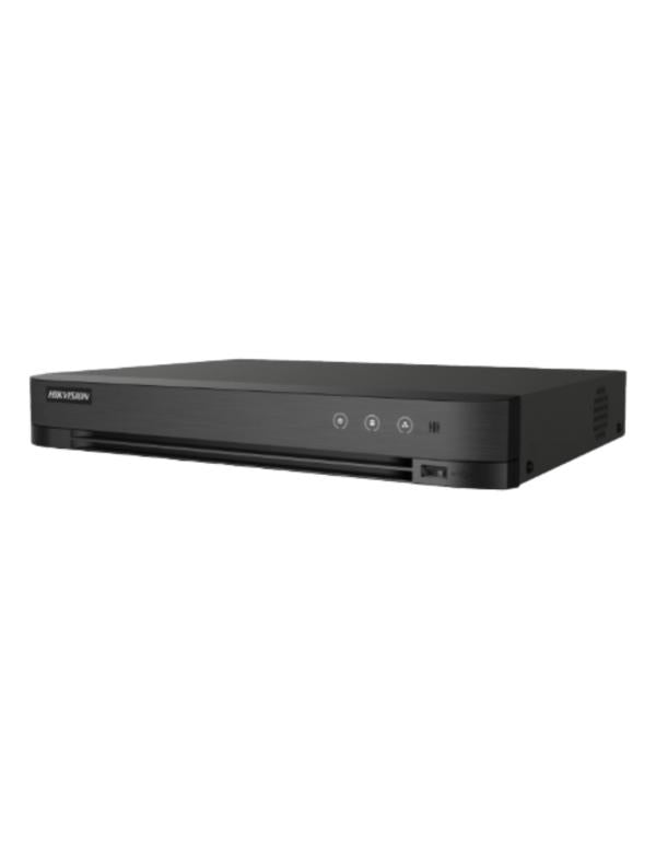 DVR Hikvision IDS-7208HUHI-M1/S | 8CH Analógico + 8CH IP | 8MP/5MP/4MP/1080P/720P | AcuSense | H.265 Pro+ | 1 SATA | 4 Audio | 8 Alarmas