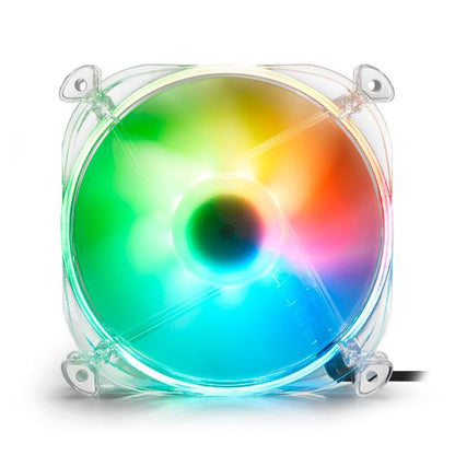 Abanico Sharkoon RGB Fan Disc PWM | 120mm | Iluminación RGB Direccionable | Conector PWM 4 pines | Ultra Silencioso