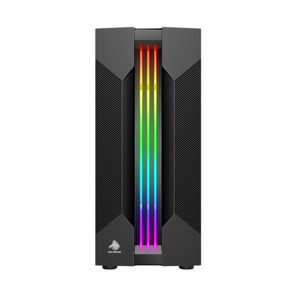 Case gaming Eagle Warrior H425 con panel frontal RGB iluminado vista principal
