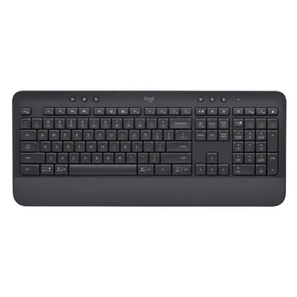 Detalle close-up de las teclas del teclado K650 con distribución US inglés
