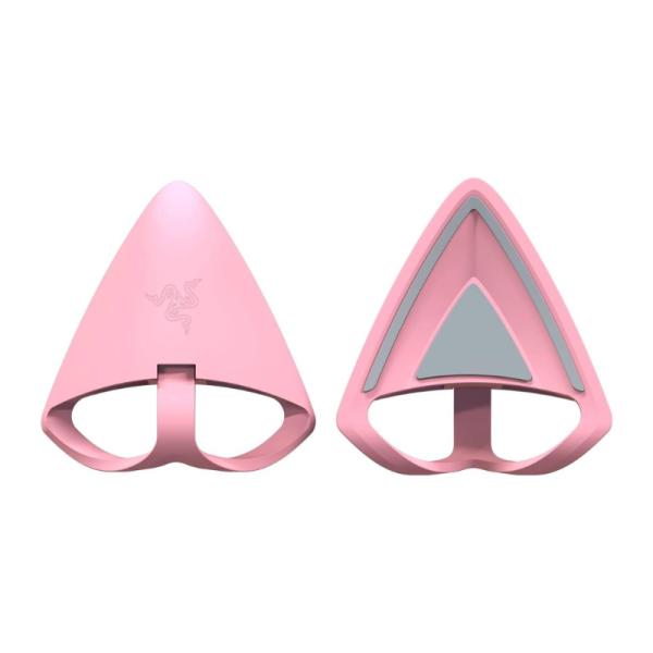 Orejas Razer Kitty Ears color Quartz para headset gaming vista frontal