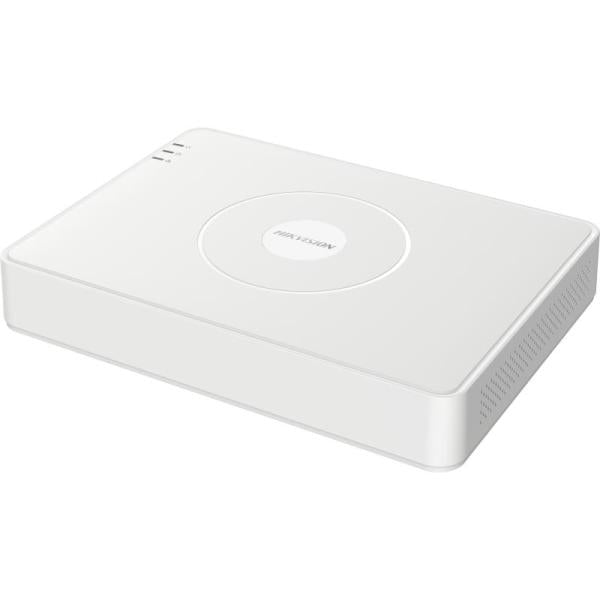 Grabadora DVR Hikvision 16 canales vista frontal con puertos y conectores