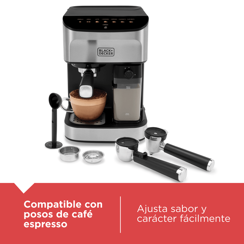 Black+Decker Máquina Espresso 20 Bares, EM0412-1SDLA