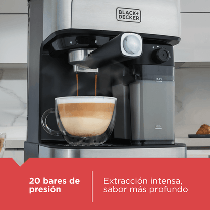 Black+Decker Máquina Espresso 20 Bares, EM0412-1SDLA