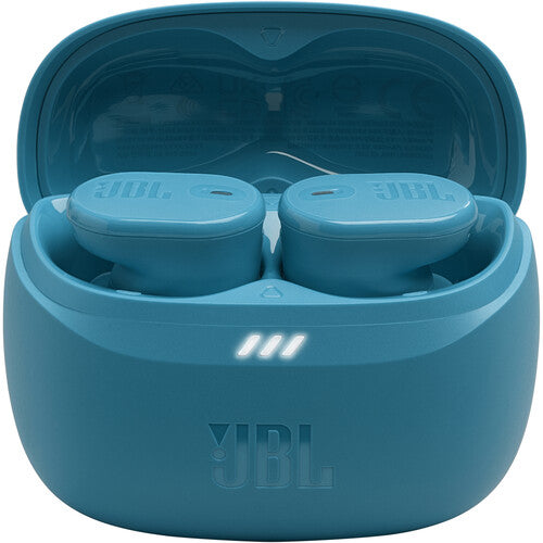 Audífonos JBL Tune Buds 2 vista superior con acabado resistente IP54
