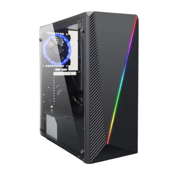 Eagle Warrior case Micro-ATX CG05AKRA001C metálico con LED vista frontal