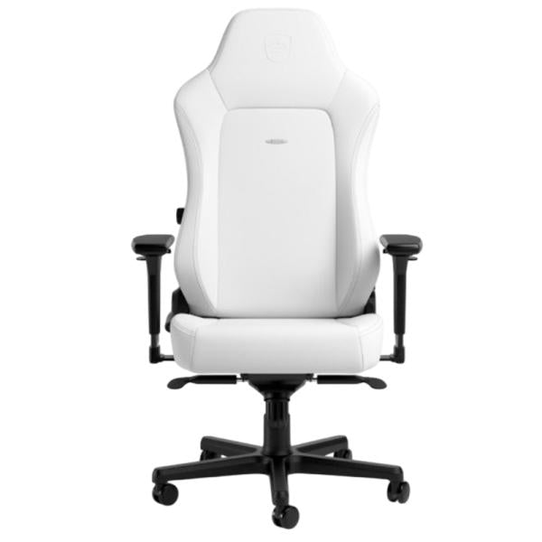 Silla gaming Noblechairs Hero vista frontal con respaldo ergonómico en cuero sintético