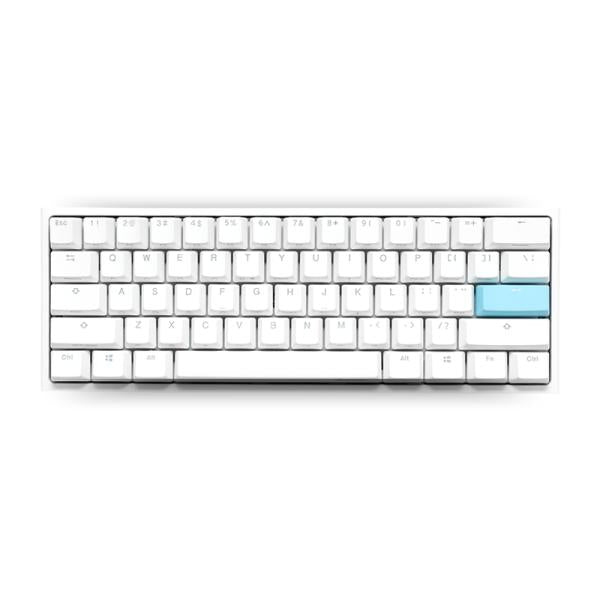 Teclado gaming Ducky One 2 Pro Mini RGB mecánico con switches plateados vista frontal completa