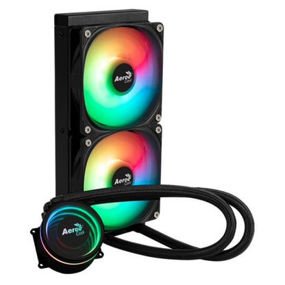 Enfriamiento Líquido RGB AeroCool Oasis L240 BK | 240mm | 2 en 1 | Iluminación RGB