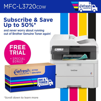 Impresora Multifuncional Brother MFC-L3720CDW a Color Wi-Fi Doble Banda Dúplex con Fax