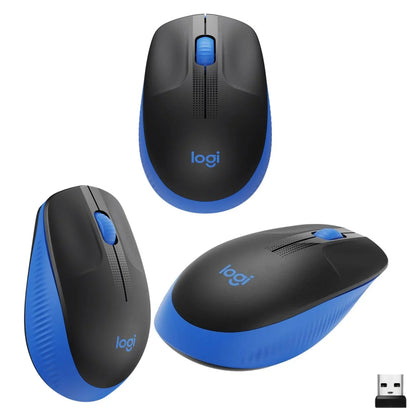 Mouse Logitech M190 vista superior con rueda de desplazamiento y botones
