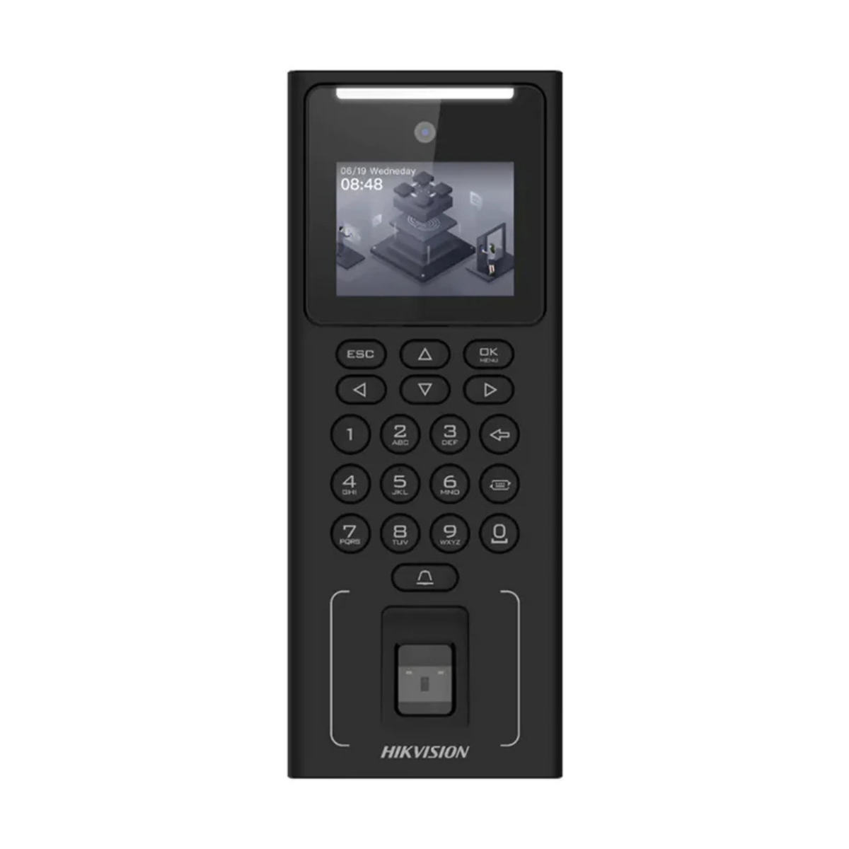 CONTROL DE ACCESO HIKVISION DS-K1T321MFWX | 2.4” LCD Display | 2MP Lens | Reconocimiento Facial y Huella Dactilar