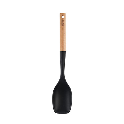 Espátula para wok Winning Star ST-7550 con cabeza curva de silicona y mango de madera ergonómico