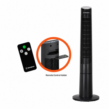 Westinghouse 79021 Ventilador de Torre 40" Negro 40 W con Control Remoto y Temporizador
