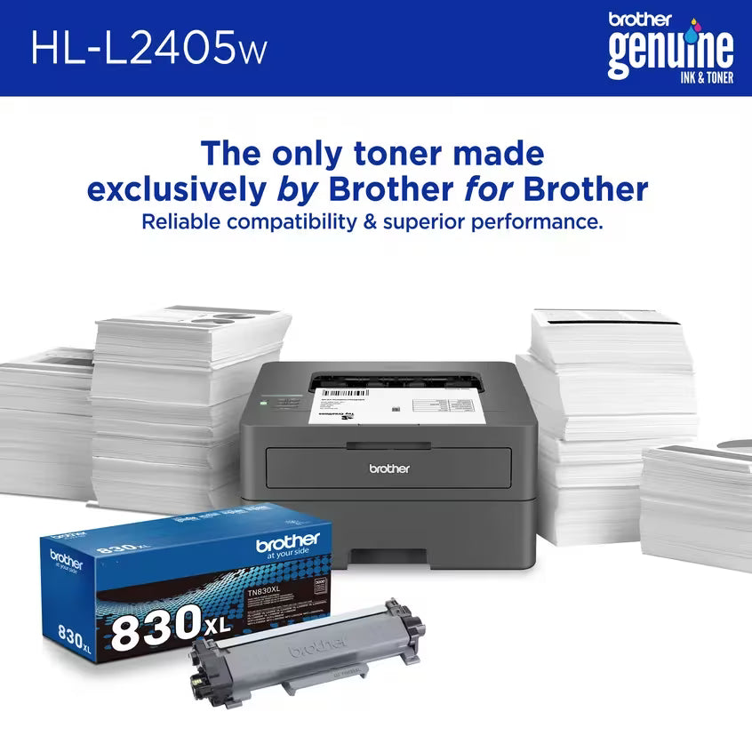 Impresora Láser Monocromática Brother HL-L2405W Wi-Fi Doble Banda y USB 2.0