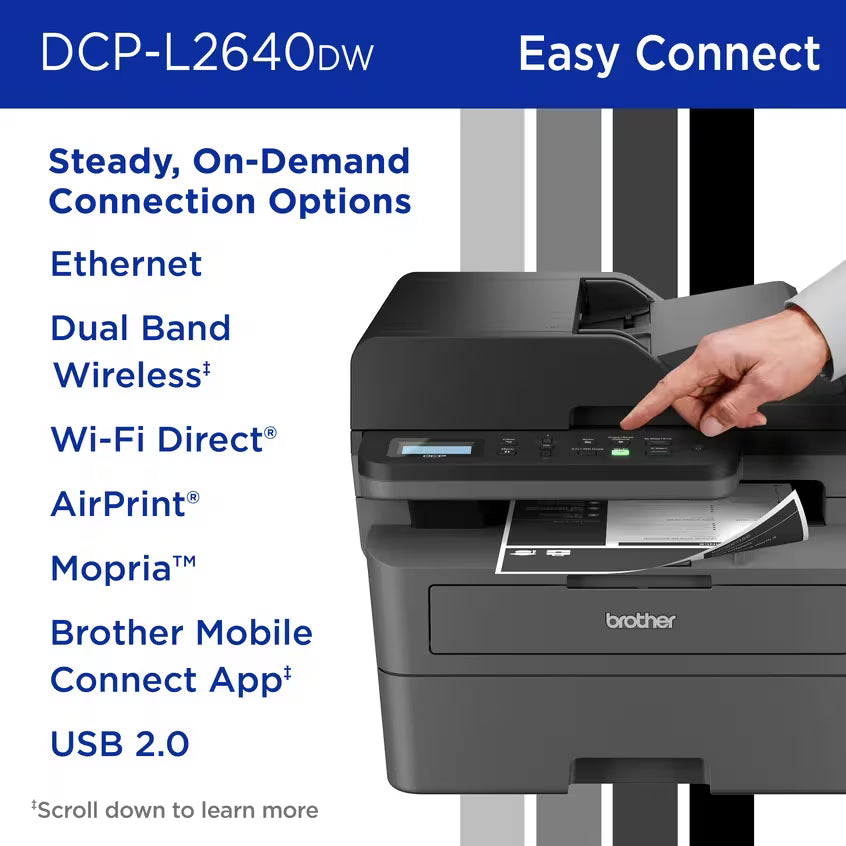 Impresora Láser Monocromática Brother, DCPL2640DW