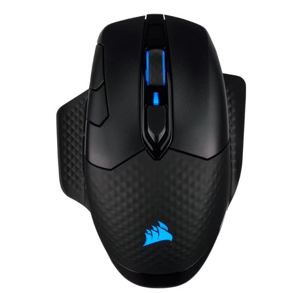 Mouse gaming Corsair Dark Core Pro SE con iluminación RGB y diseño ergonómico negro