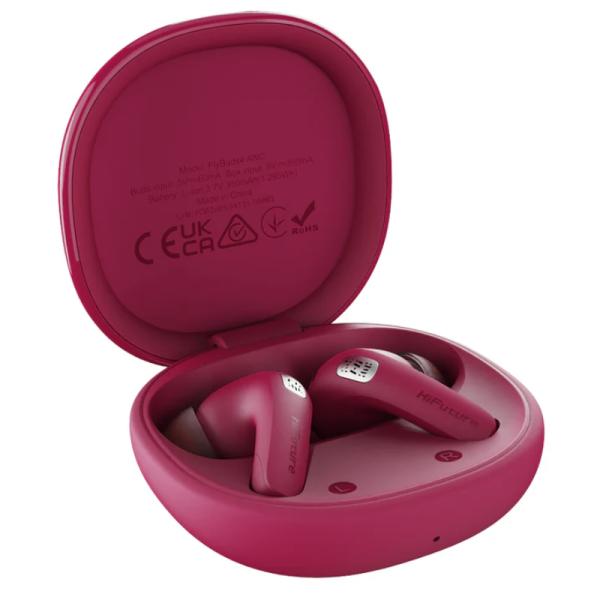 Audífonos HiFuture FlyBuds4 inalámbricos con estuche de carga vista frontal
