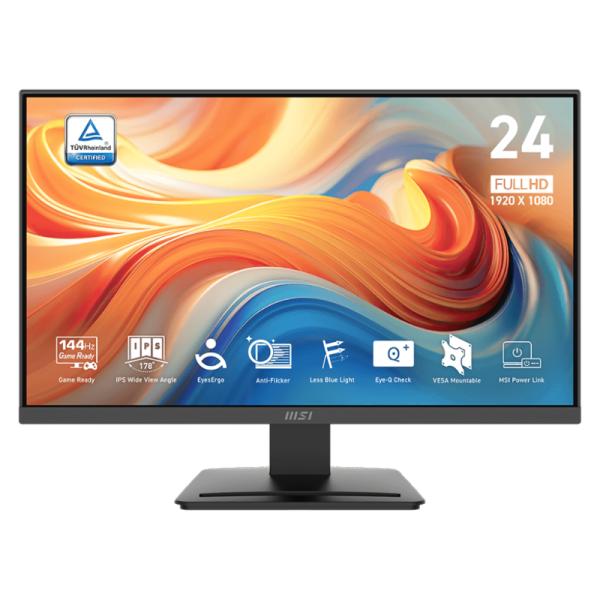 Setup completo con Monitor Gaming MSI PRO MP243L en escritorio gamer