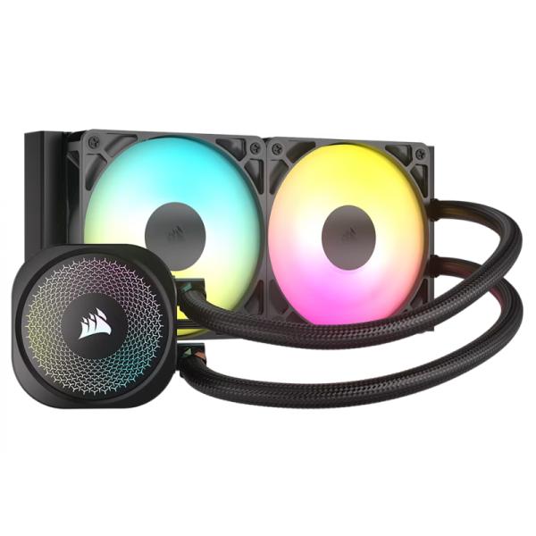 Sistema de enfriamiento líquido Corsair Nautilus 240 RS ARGB con radiador 240mm y iluminación RGB