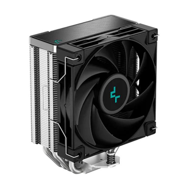 Cooler CPU DeepCool AK400 RGB con ventilador 120mm y disipador negro vista frontal