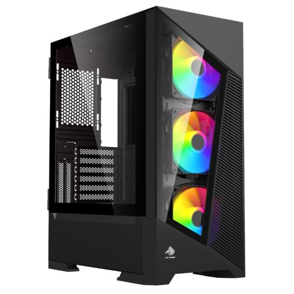 Eagle Warrior case gaming CG10AJRA001C torre media vidrio templado vista frontal