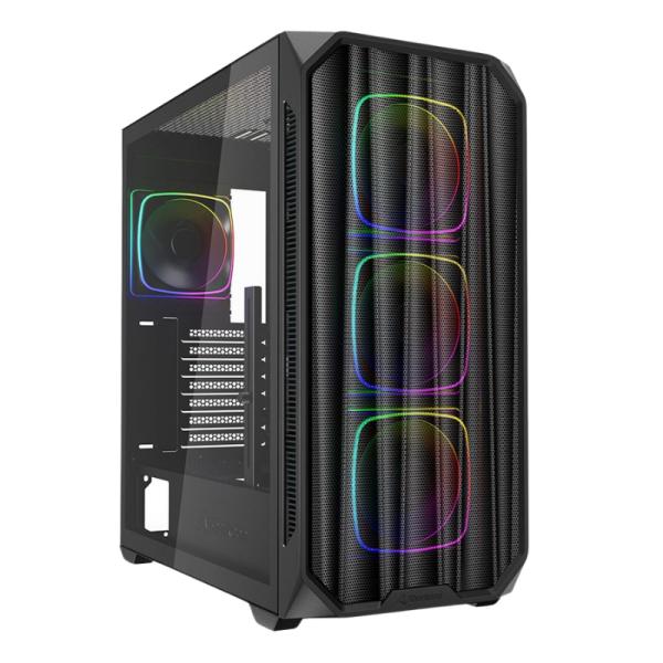 CASE RGB SHARKOON AK5M MID TOWER VENTILADORES 4 DE 120MM CON VIDRIO LATERAL 4044951041671