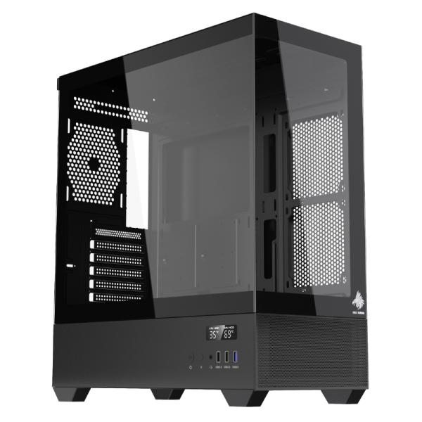 Eagle Warrior case CG01TZRA001C mid tower vista frontal vidrio templado