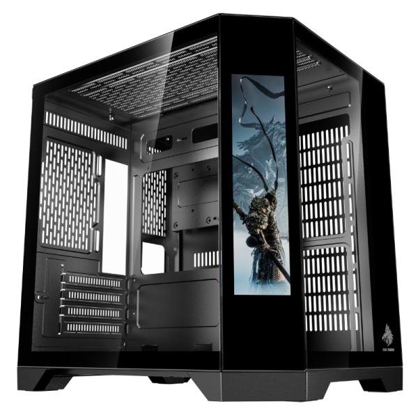 Eagle Warrior case CG01KVRA001C mini tower vista frontal pantalla LED