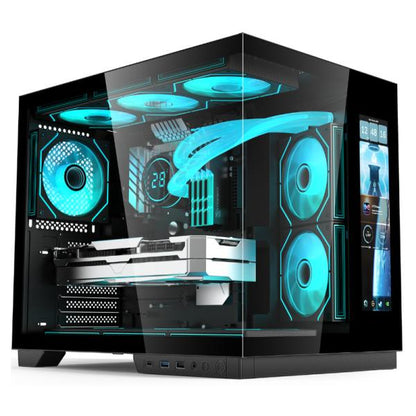 Eagle Warrior case CG01YJRA001C mid tower vista frontal pantalla 11.8 pulgadas
