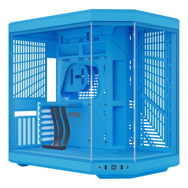 Case gaming HYTE Y70 mid tower morado con panel de vidrio templado frontal y lateral
