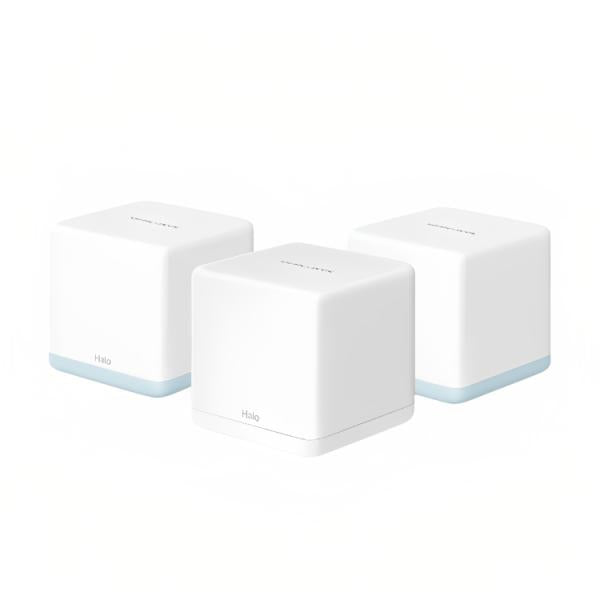 Sistema WiFi Mesh Mercusys Halo H32G pack de 3 unidades vista frontal