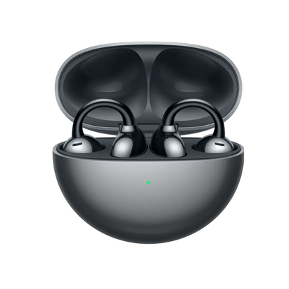 Auriculares Huawei FreeClip negro vista frontal con diseño open-ear