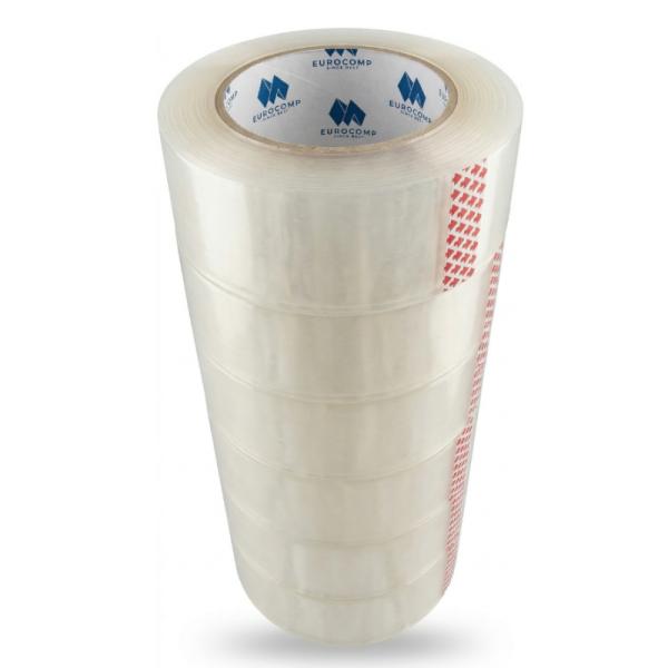 Pack de 6 cintas de embalaje transparente Ubalux 48mm x 164.5m para empaque y envíos
