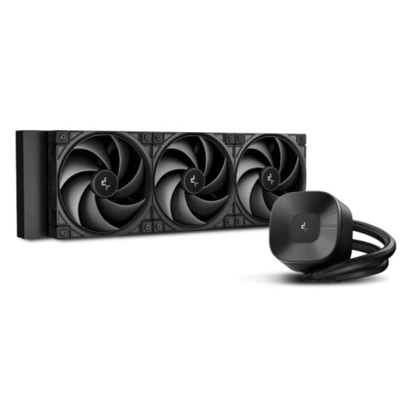 Enfriamiento líquido DeepCool LE360 V2 Zero Dark AIO 360mm negro vista frontal completa