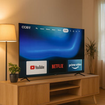 Coby Pixel Pro Smart TV Frameless 65" 4K UHD con Android 12, CY3359-65ISDBT-4K-WM