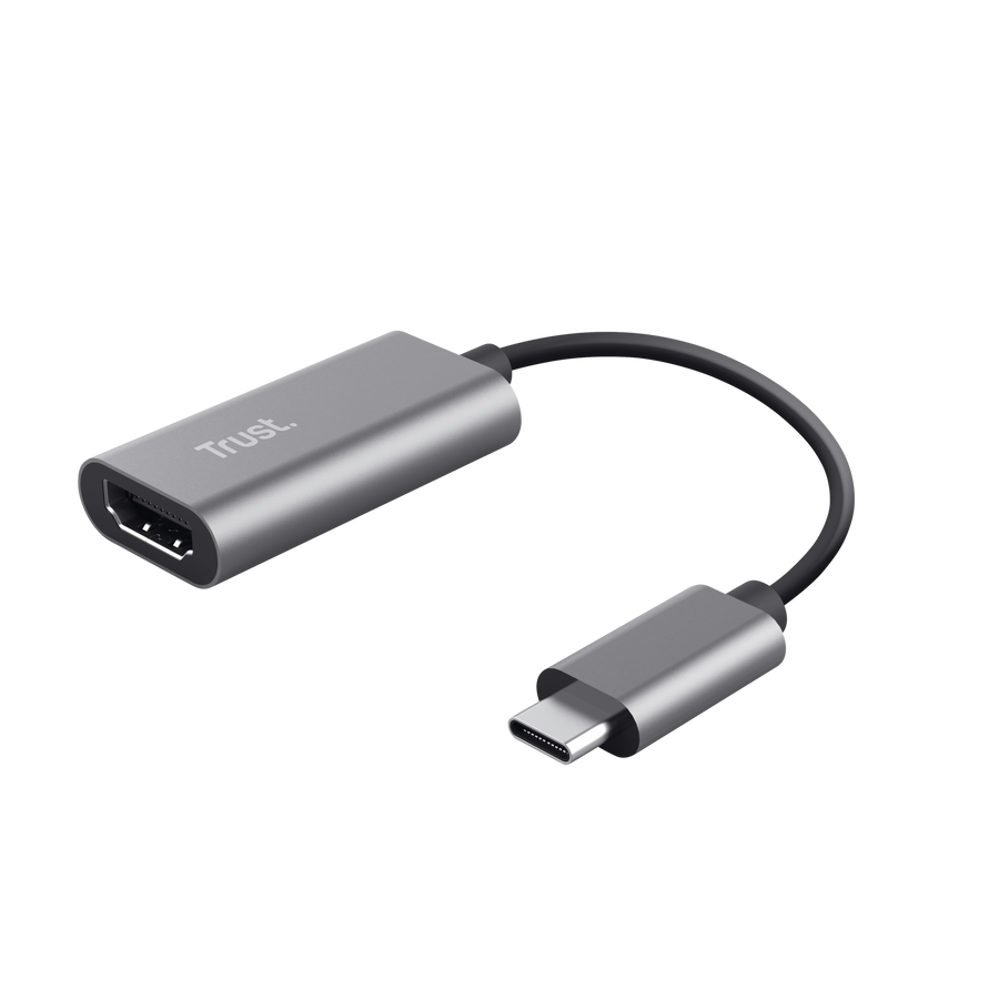 Adaptador Trust Dalyx USB-C a HDMI 4K modelo 23774 vista frontal