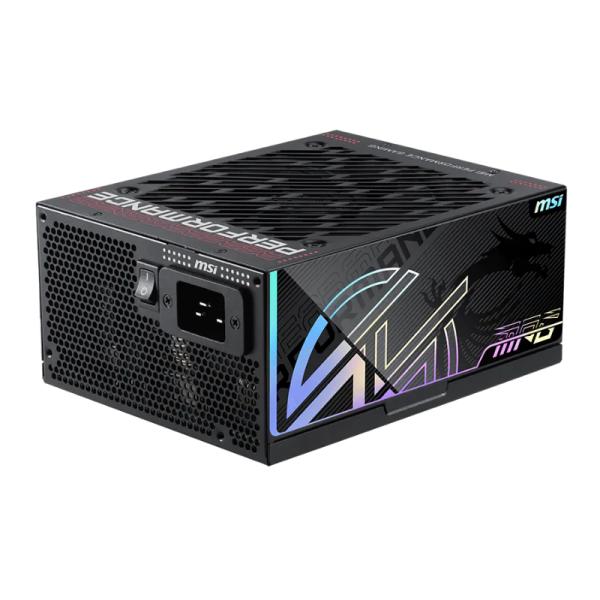 MSI MPG Ai1600TS PCIE5 fuente de poder empaque/producto